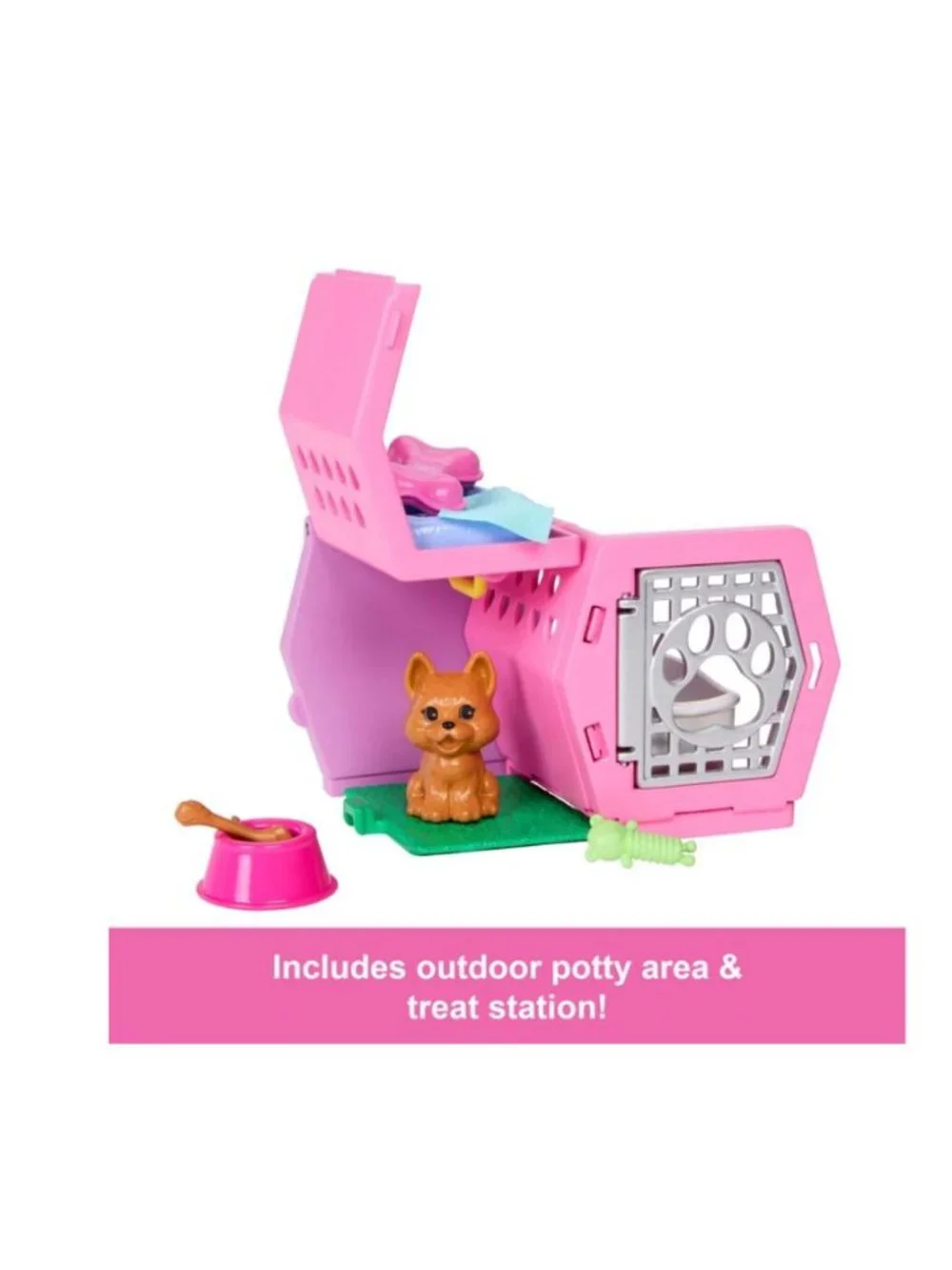 Barbie Family & Friends Chelsea Puppy Carrier Playset Doll Dog Pet Set NEW